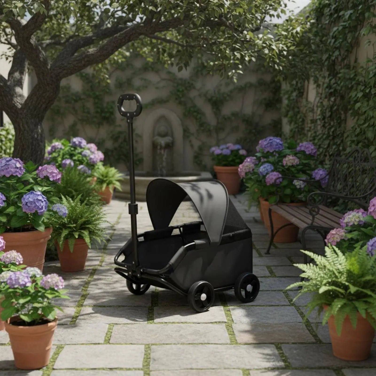 Small Pet Stroller Outdoor Use Foldable Pet Stroller for Cats, Park