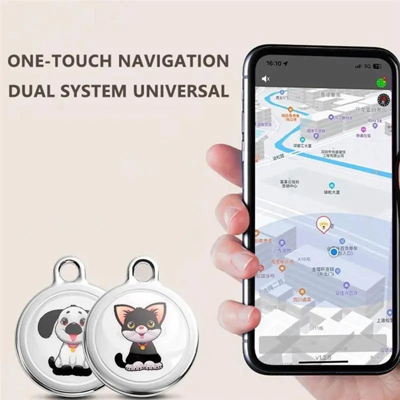 A84E Bluetooth Smart Wearable GPS Pet Tracker Collar - Waterproof Real-Time Anti-Loss Locator