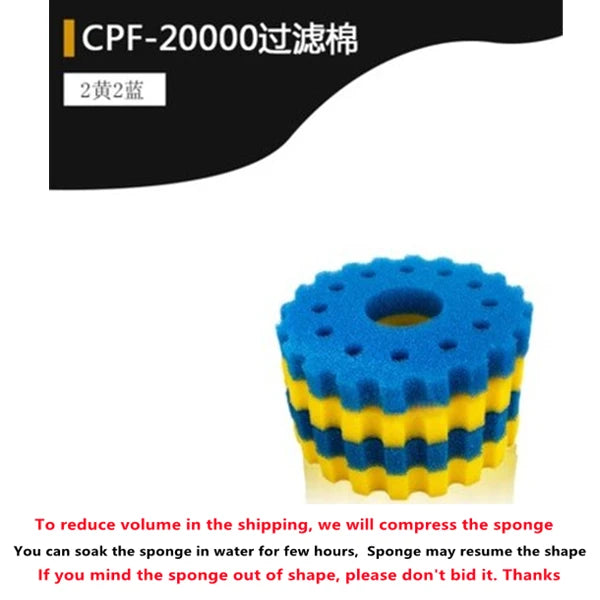SUNSUN GRECH CPA CPF-5000/10000/15000 Spare Replacement Pond Filter Sponge Pads Foams