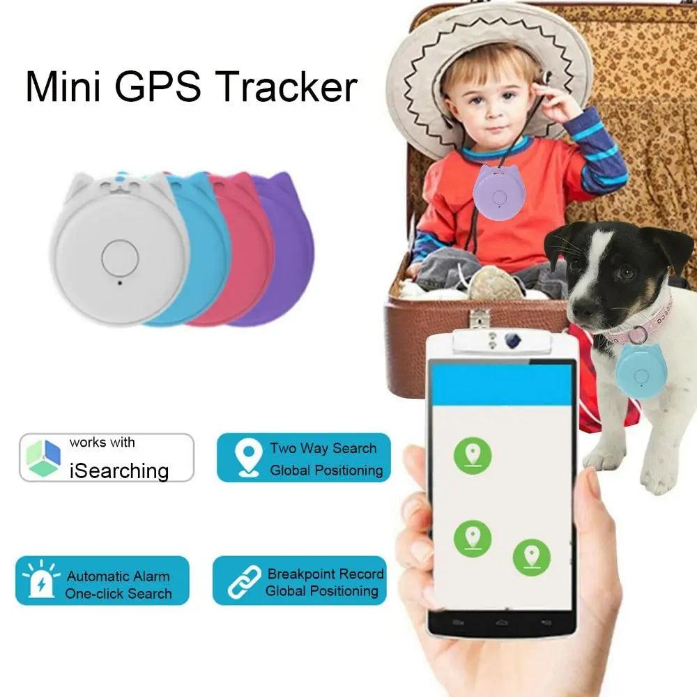 Mini Cartoon-Shape Bluetooth 5.2 GPS Anti-Loss Tracker for Pets, Kids & Elderly - Fun Wireless Smart Locator