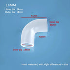 Soft Silicone Aquarium Elbow Connector (Flexible Joint, Hard Tube Adapter, Filter Hose)