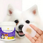 120 Gentle Pet Wipes: Natural & Soothing Eye, Face & Mouth Cleaning for Dogs & Cats - Tear Stain Remover, Ear & Tooth Finger Wipes, Pet Grooming Supplies