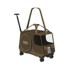 Portable Pet Rolling Carrier Foldable Small Dog Outdoor Stroller Detachable Single Shoulder Cat Handbag For Travel