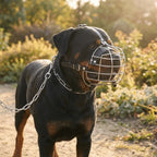 Metal Basket Dog Muzzle (Vet Visit, Anti-Eat, Easy Clean)