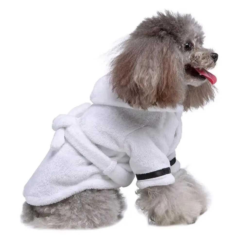 Cute Quick-drying Dog Bathrobe Soft Absorbent Puppy Robe Nightwear Pet Bathing Supplies Dog Towel for Small Large Dog