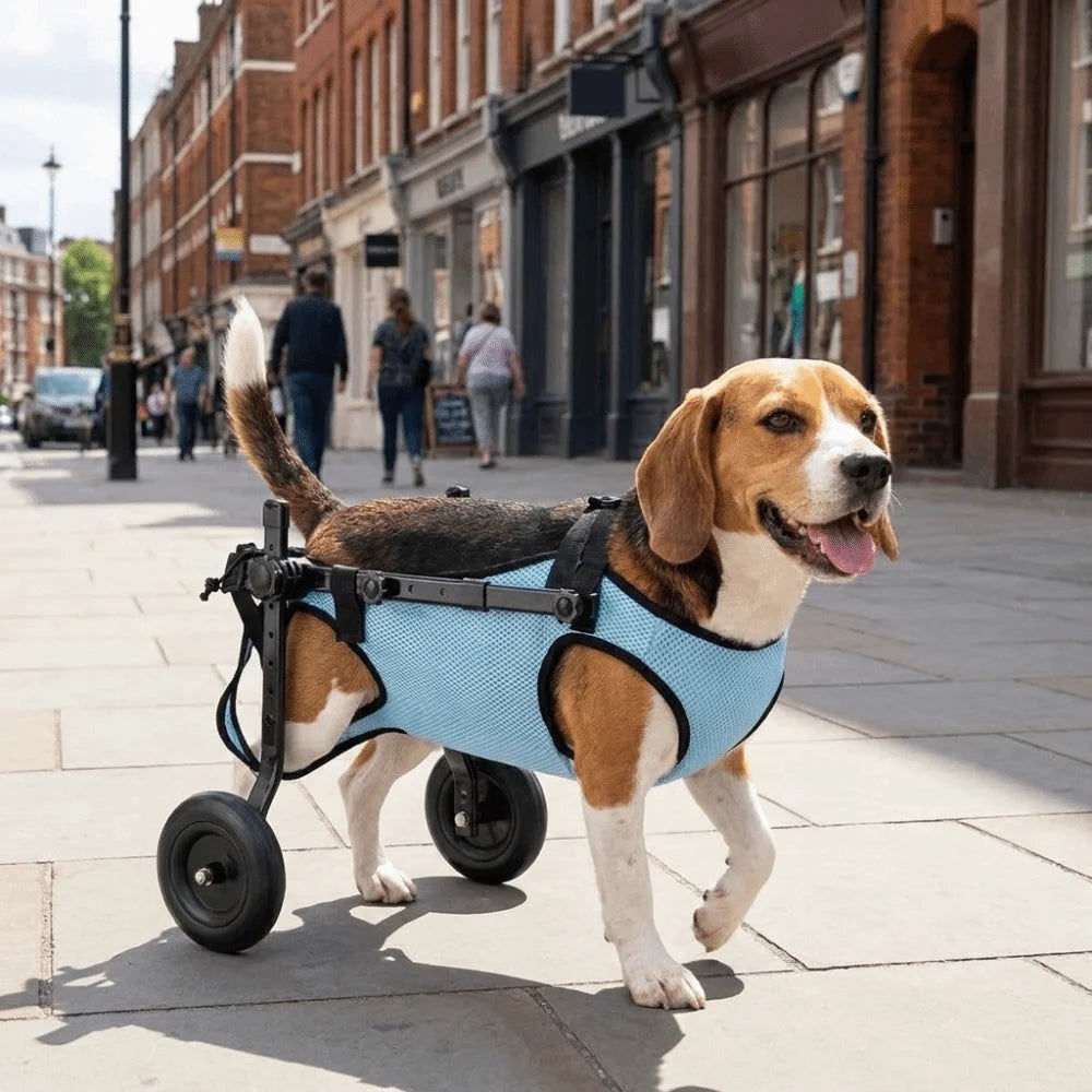 Adjustable Dog Wheelchair (Hind Leg Support, Breathable, Rehabilitation)