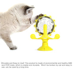 Cat Treat Wheel Puzzle Feeder — Interactive Food Dispensing Toy for Indoor Entertainment