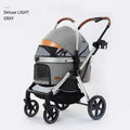 2026 New One Click Automatic Folding Pet Cart Large Space Dog Cat Stroller Outdoor Travel Shopping Mall Pet Carrier