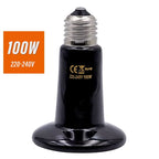 220V Pet Ceramic Heating Lamp Bulb Bird Heat Lamp Protective Cover Against Scalding No Light Emitting Heater for Reptile Poultry