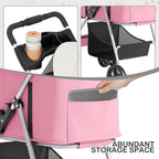 Pet Outdoor Travel, Pink, 3 in 1 Foldable, Detachable Carrier, Push Button Entry