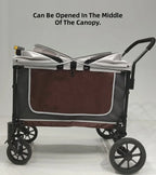 Pet Stroller for Dogs and Cats, Large Space Pet Carrier, Push and Pull Design, Outdoor Travel Cart
