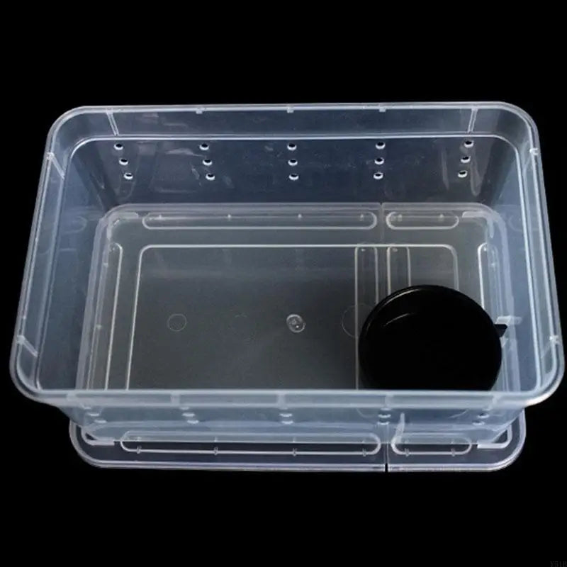 Y51B Portable Terrarium Habitat with Breathable Holes Mini Pet Houses for Spider for Frog Cricket for Turtle S