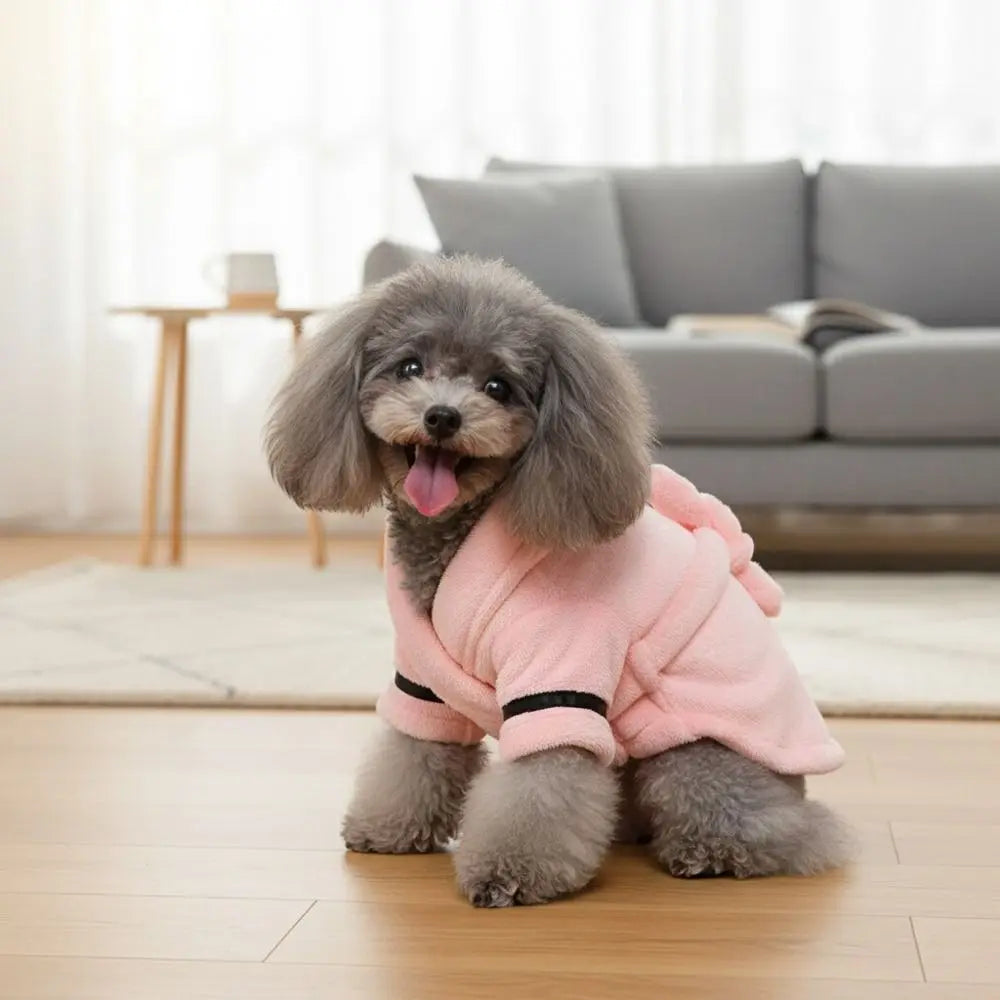 Cute Quick-drying Dog Bathrobe Soft Absorbent Puppy Robe Nightwear Pet Bathing Supplies Dog Towel for Small Large Dog