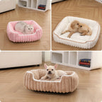 Plush Faux Fur Square Pet Bed (All-Season)