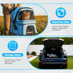 BestOffice Pet Stroller for Small Medium Dogs Cats, 4-Wheel Foldable Dog Stroller with Cup Holder, Lightweight Travel Carrier,