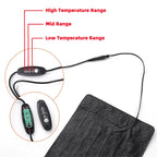 Anti-scratch Leather Pet Heating Pad Reptile Turtle 3 Gear Adjustable Temperature Waterproof USB Charging Pet Heat Mat Grey 1Pc