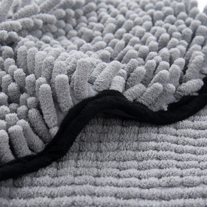 Soft Dog Bath Robe Towel Quick Dry Pet Towel Fiber Absorbent Cat Bath Towel Convenient Pet Cleaning Washcloth Dog Accessories