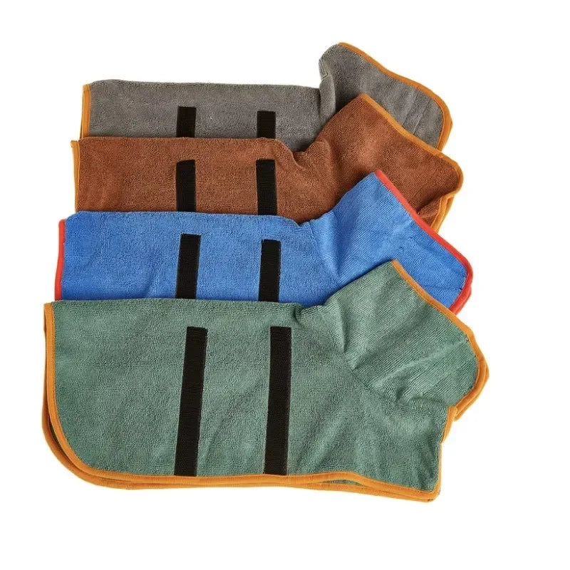 High Quality Pet Bathrobe Absorbent Quick Drying Dog Towel for Large & Small Dogs Cat Bathrobe Clean Pet Supplies Dog Clothes