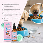 3pcs Liquid Collagen Supplement Drops For Dog Hip Joint Support Skin Coat Health Itch Relief In One Daily Supplement 60ml
