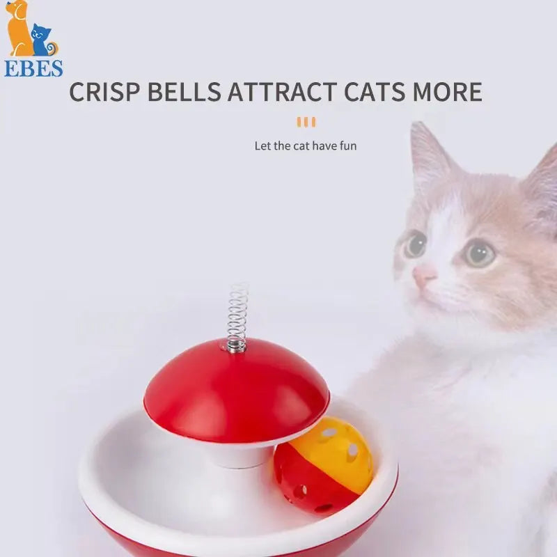 Feather Tumbler Cat Toy with Bell — Self-Righting Wobble Entertainment for Kittens