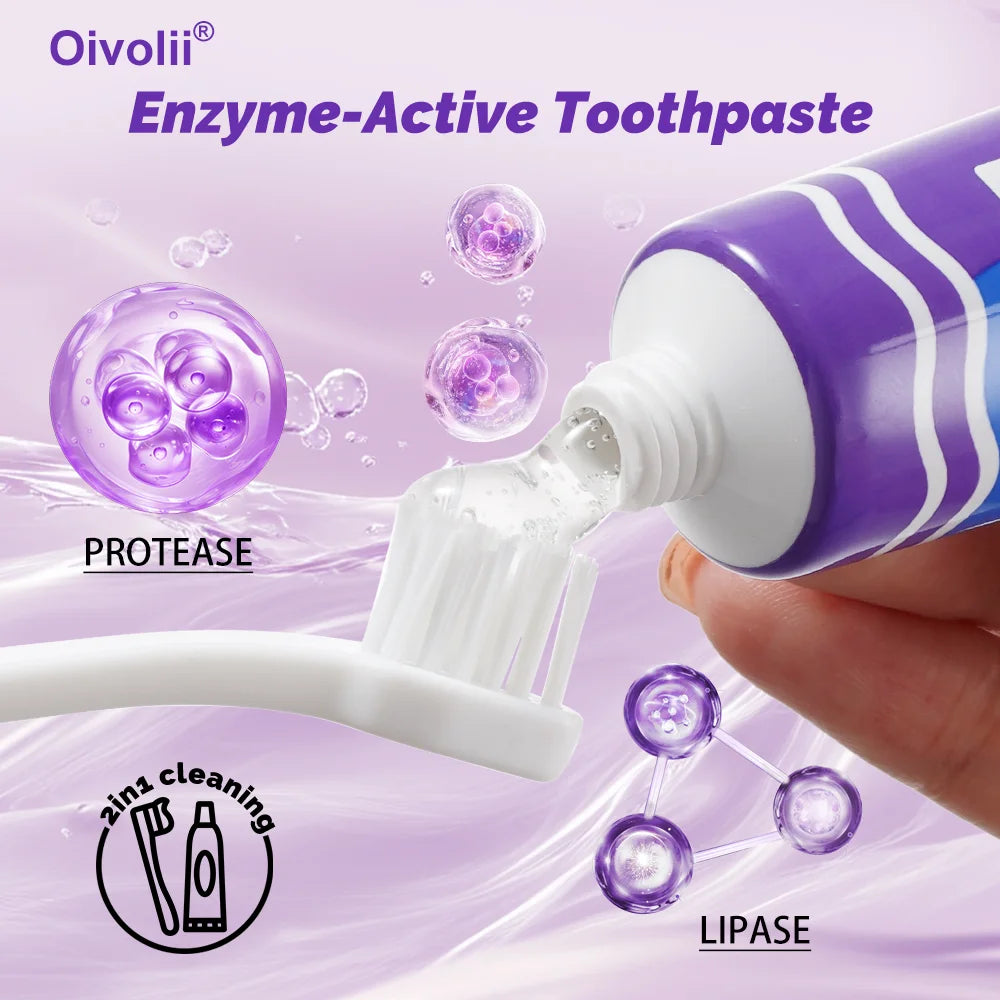 Pet Dog Toothpaste Oral Cleaning Set with Toothbrush And Finger Brush Roasted Chicken Flavor Reduces Plaque And Tartar Pet Teeth