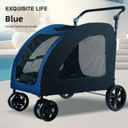 Large Dog Outdoor Pet Stroller Foldable Golden Retriever Giant Breed Senior Disabled Dog Trolley Pet Stroller Cat Stroller