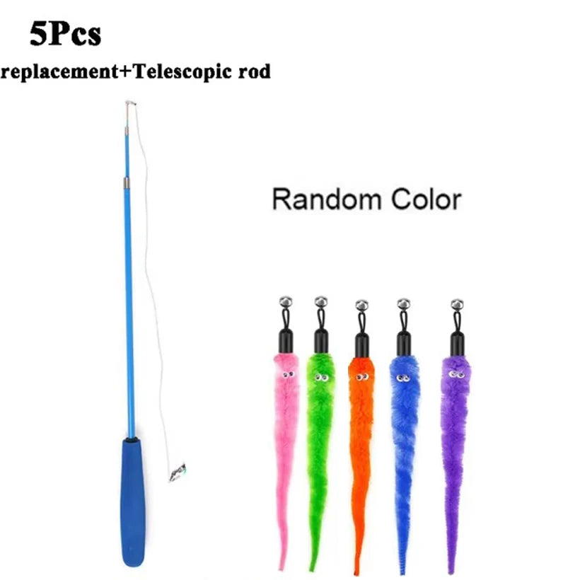 Replacement Worm Head Attachments for Cat Teaser Wands (5–11 Pack)