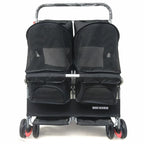Multifunctional pet car Ultra-light two-seater pet buggy Detachable and washable trolley Universal pet car for cats and dogs