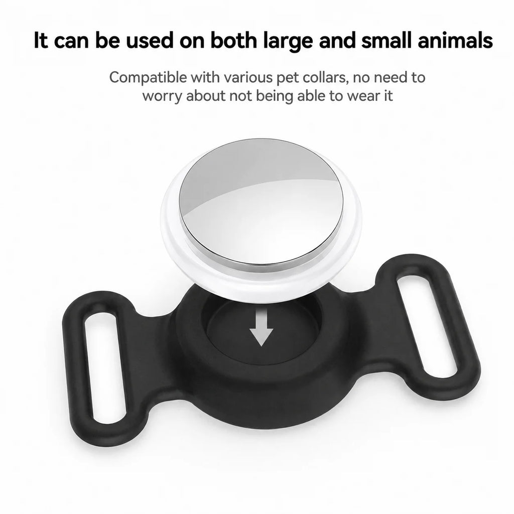 No-Monthly-Fee Find My Compatible Smart GPS Collar Tracker for Cats & Dogs - Waterproof Finder Tag (iOS)