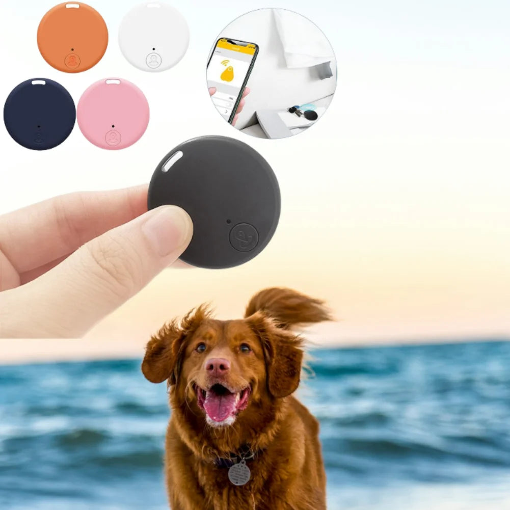 Round Mini Bluetooth 5.0 Anti-Loss Tracker Accessory - GPS Finder for Dogs, Cats, Kids & Keys