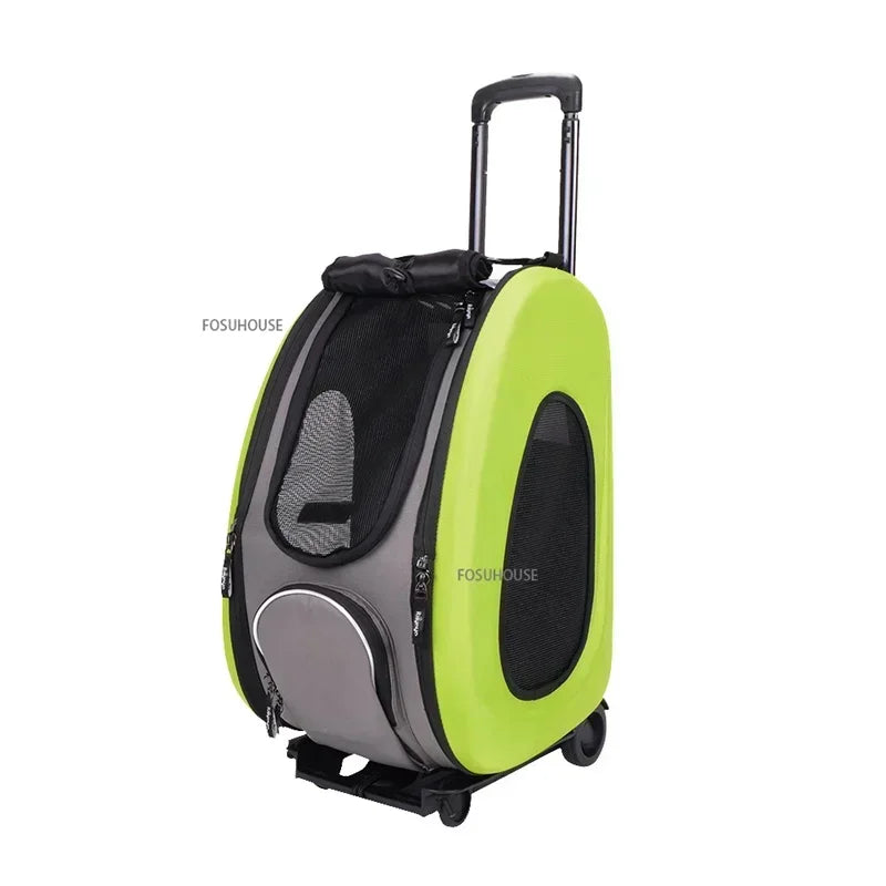 Pet Carrier Trolley Foldable Lightweight Large Capacity Portable Cat Dog Outdoor Shopping Travel Carrier