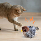 Flappy Bird Touch-Activated Cat Toy — Flapping Wings Catnip Interactive Sandpiper Kitten Toy