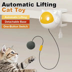 Electric Lifting Cat Teaser Toy — Self-Playing Interactive Hair Ball Up-Down Motion Training Toy