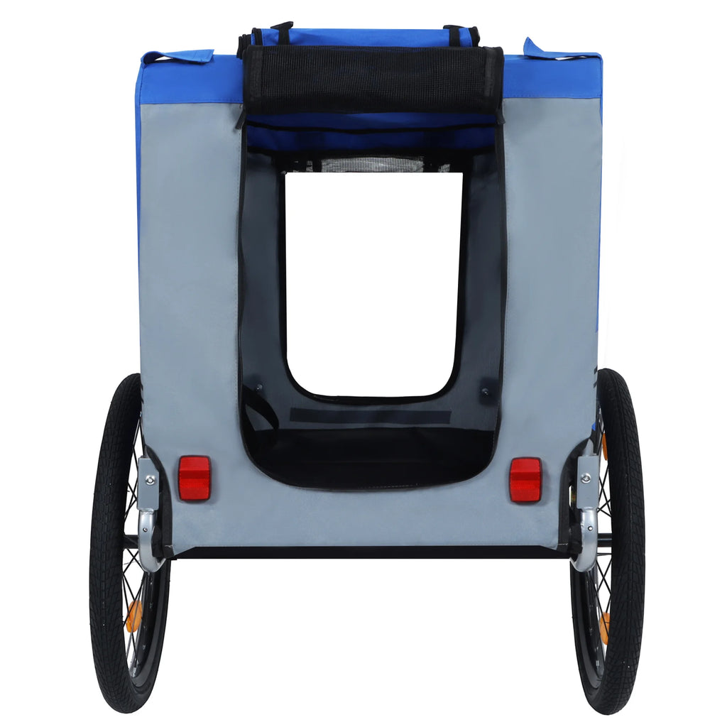 2-in-1 Bike Trailer & Push Cart for Pets - All-Terrain Pet Carrier & Durable Steel Frame, 66LB Capacity for Cycling, Camping