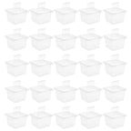 100 Pcs Pet Feeding Box Acrylic Terrarium Reptiles Lizard Spider Cage Kennel Animals Food Incubator Tank