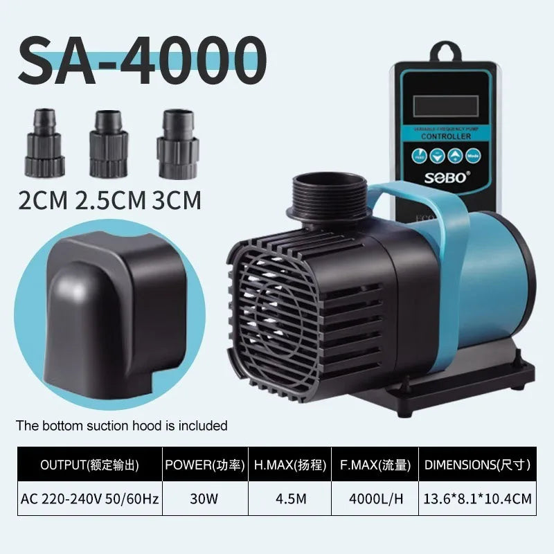 Ultra-Quiet AC220V Submersible Aquarium Pump (Circulation, Filtration, Oxygenation)