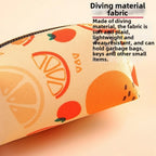 New Cute Fruit Pattern Dog Poo Bag Holder with Buckle Waterproof Waste Bag Holder Zipper Poo Bag Dispenser for Dog Leash