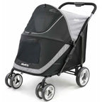 Modern Portable 55kg Large Dog Pet Stroller Cats Dogs Cart 4-wheel Foldable Large Capacity Stroller Outdoor Travel Trolley a