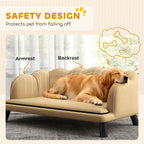 Pearl Design Pet Sofa with Solid Wood Legs (Coffee)