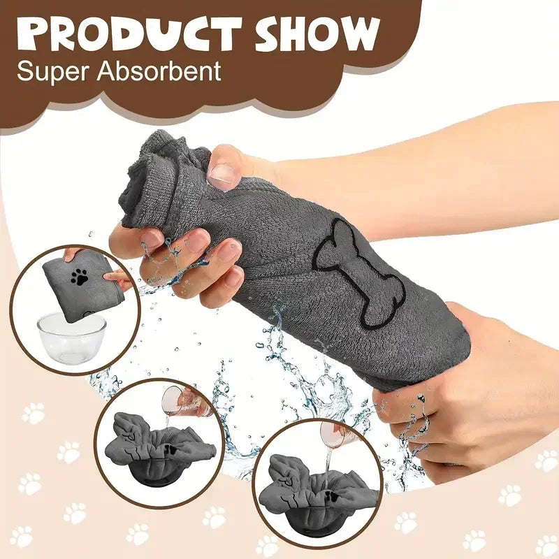 Quick-drying and Absorbent for Dog and Cat Bathing Pet Bath Towel Large Towel Soft Quick-drying Pet Store Gift Pet Supplies