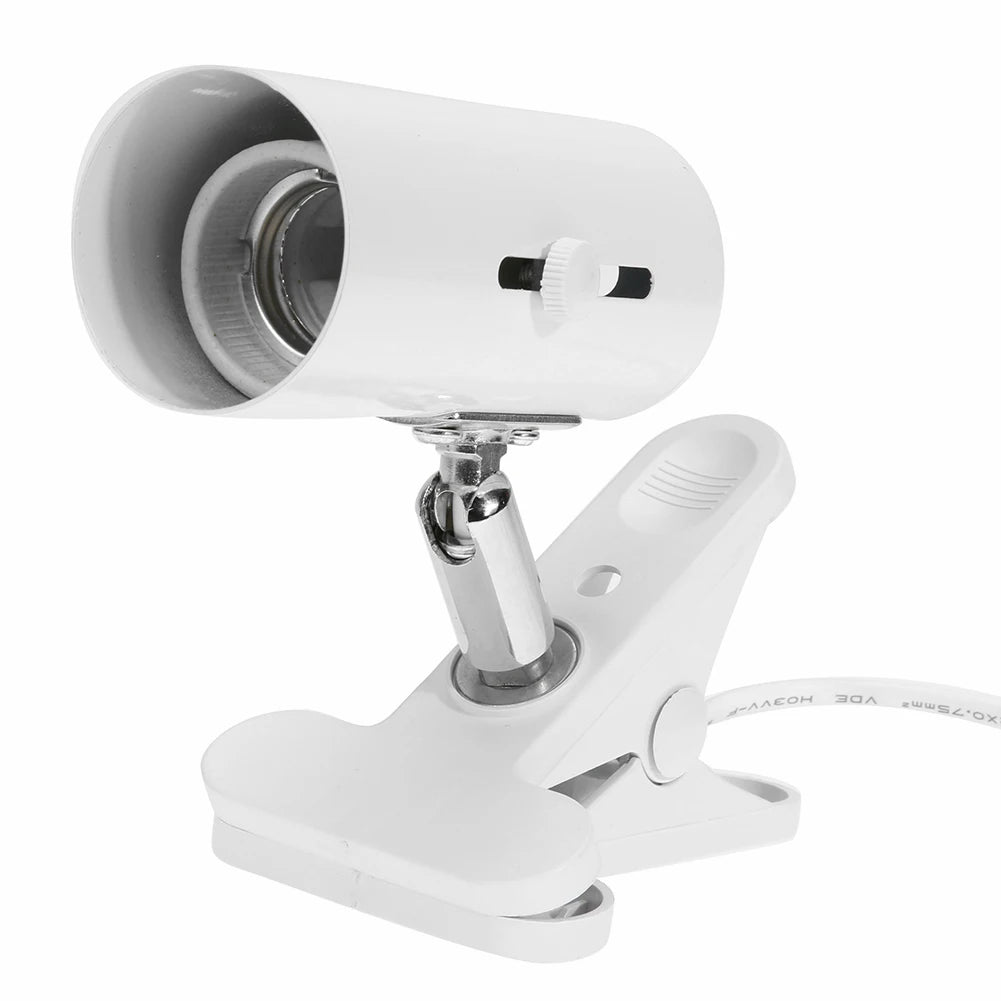 E27 Pet Light Holder UVA UVB Turtle Heating Lamp Bases Set High Temperature Resistance Rotary Clip-on Bulb Lighting