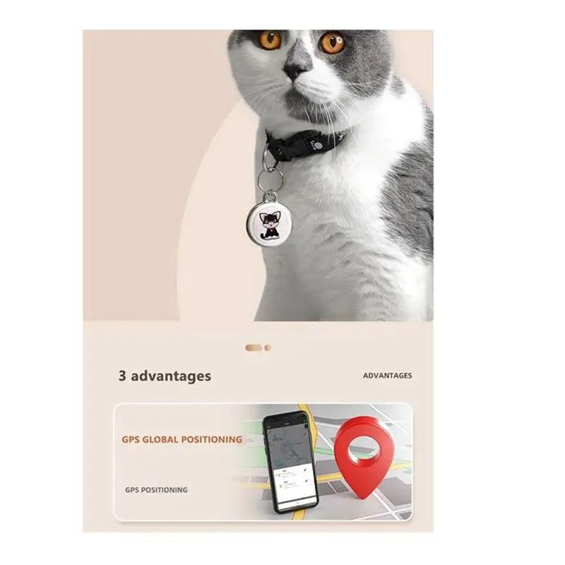 A84E Bluetooth Smart Wearable GPS Pet Tracker Collar - Waterproof Real-Time Anti-Loss Locator