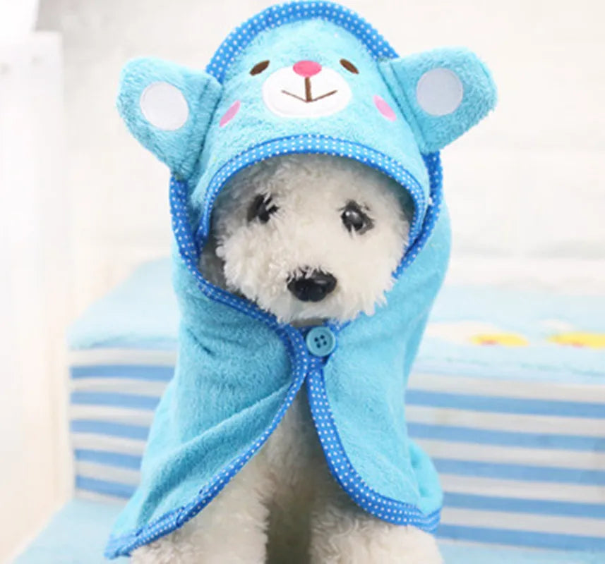 6 Colors Pet Dog Towel Soft Drying Bath Pet Towel For Dog Cat Hoodies Puppy Super Absorbent Bathrobes Cleaning Necessary Supply