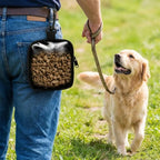 Waterproof Dog Treat Pouch Zipper Closure Clip Attachment Pet Training Reward Bag Printed Design Snack Container Pet Snack Bag