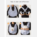 2026 New Portable Pet Backpack Small Outdoor Chest Bag Convenient For Cats Dogs To Travel Outdoors Breathable Soft Comfortable