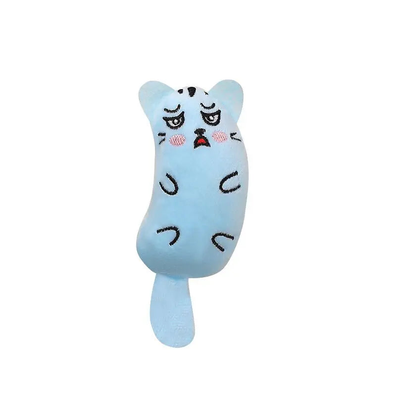 Mini Catnip Chew Toy for Kittens — Cute Plush Teeth Grinding Squeaky Toy with Catnip