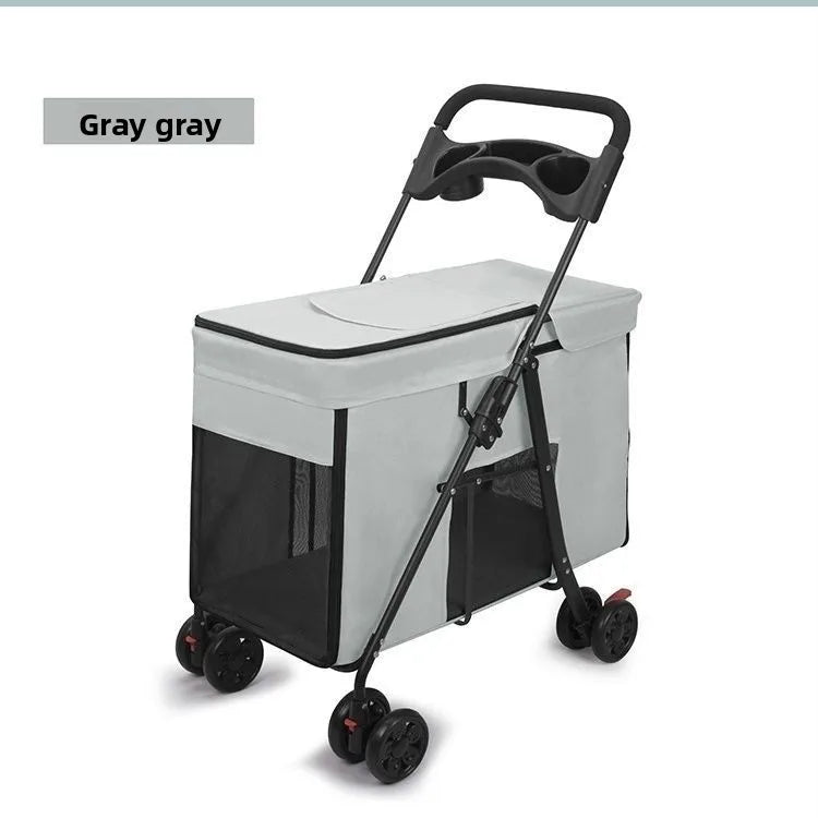 Medium Sized Dog Pet Stroller Multifunction Foldable Outdoor Push Cart Portable Cats Small Dogs Dog Stroller Cat Stroller