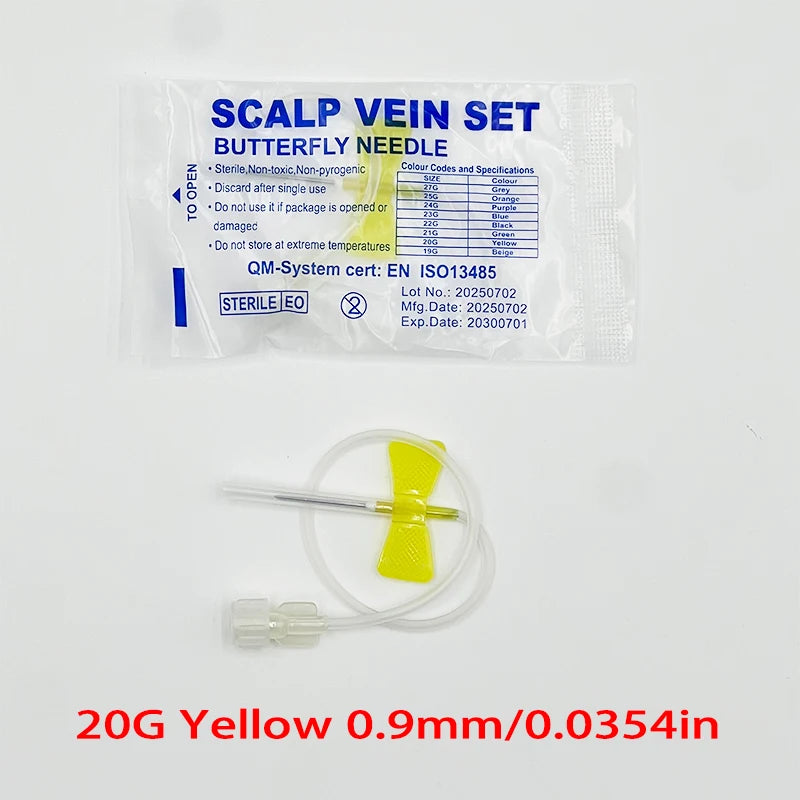 Screw-Type Butterfly Infusion Needles (50-Pack)