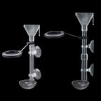 Acrylic Telescopic Aquarium Fish Feeder Tube (Transparent, Adjustable Length, Feeding Ring)