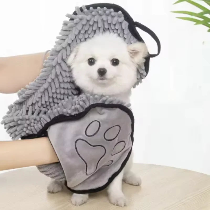 Large Absorbent Quick-Drying Pet Cat Dog Bath Towel Golden Hair Blanket Teddy Small Dog Bath Supplies